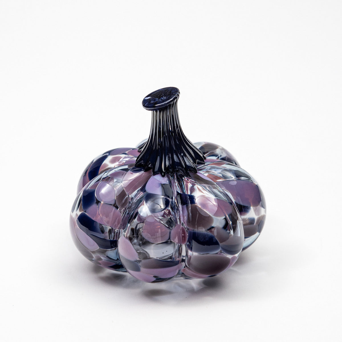 Midnight Plum | Mini Organic | Handblown Glass Pumpkin