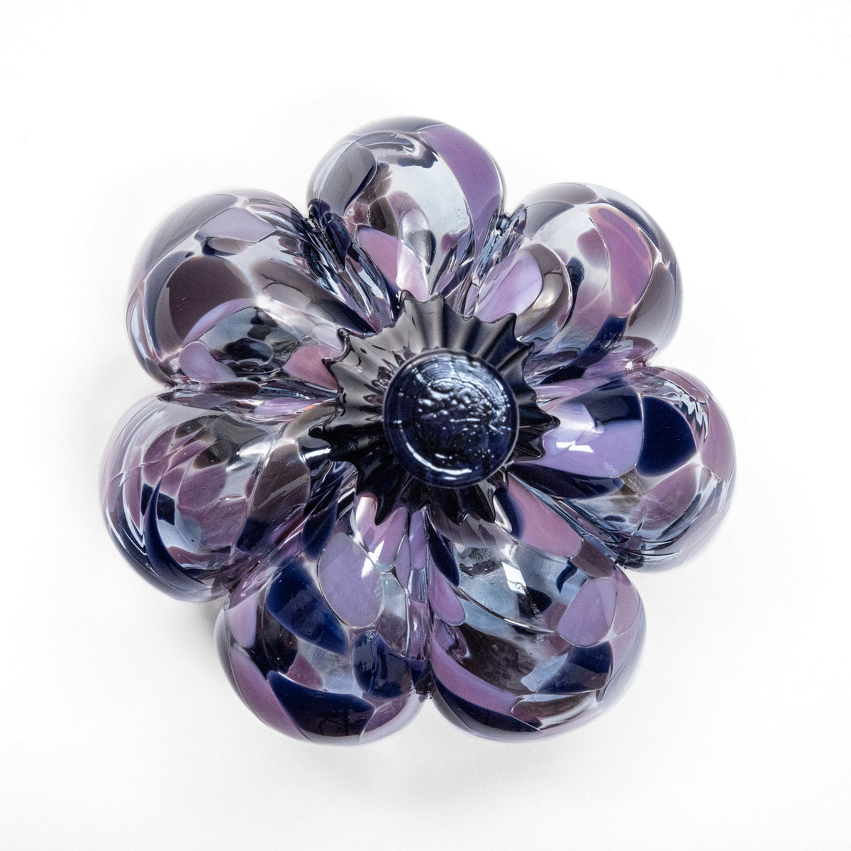 Midnight Plum | Mini Organic | Handblown Glass Pumpkin