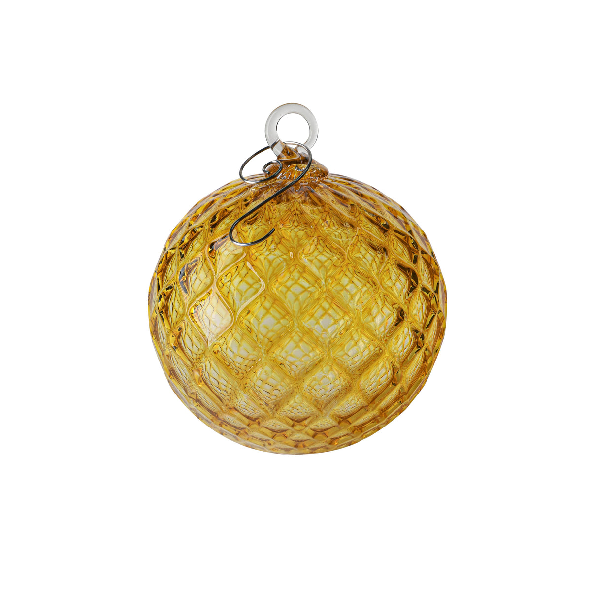 Diamond Cut Birthstone Handblown Glass Ornaments