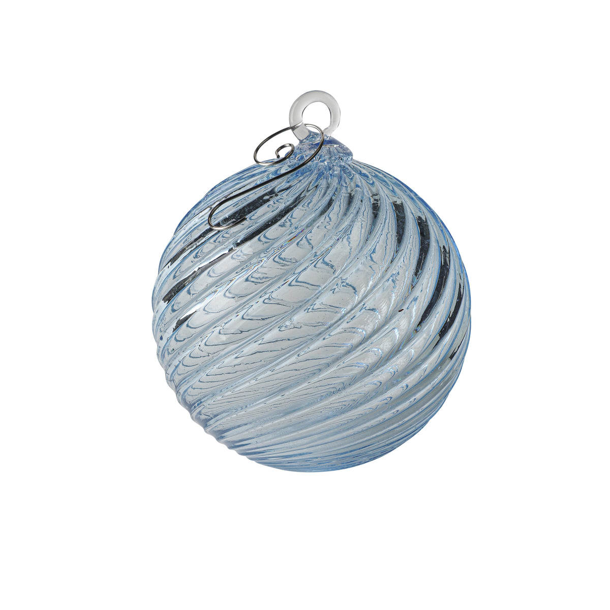 Spiral Birthstone Handblown Glass Ornaments