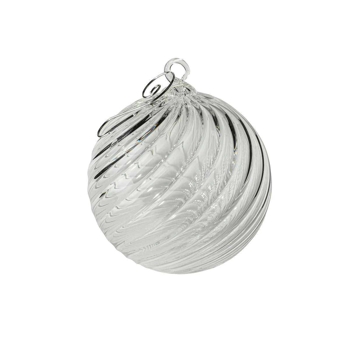 Spiral Birthstone Handblown Glass Ornaments