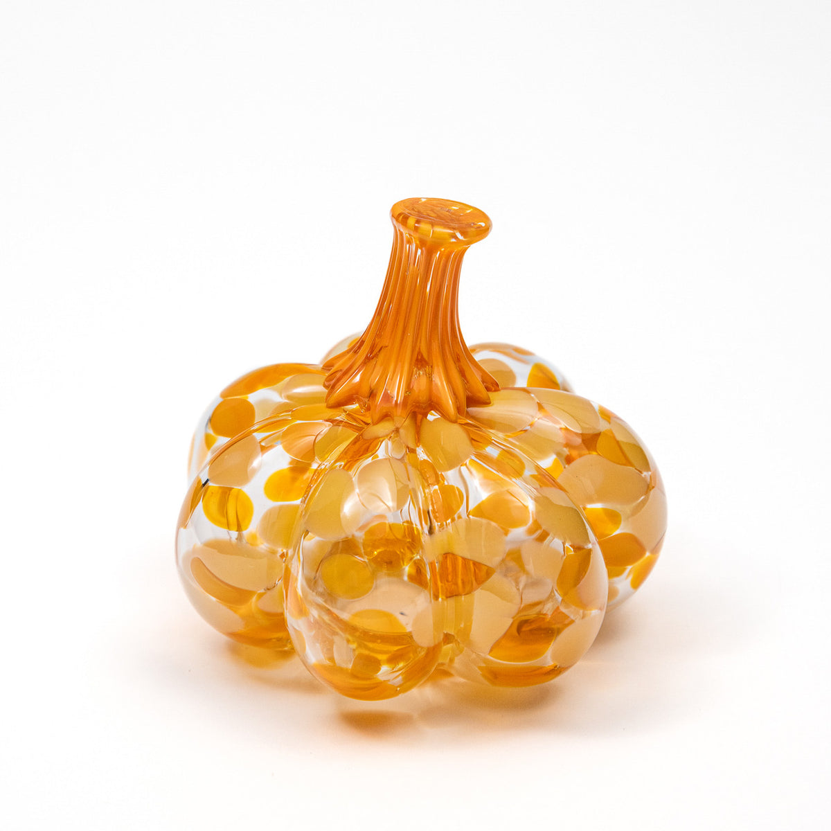 Golden Persimmon | Mini Organic | Handblown Glass Pumpkin