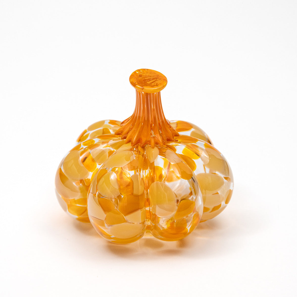 Golden Persimmon | Mini Organic | Handblown Glass Pumpkin
