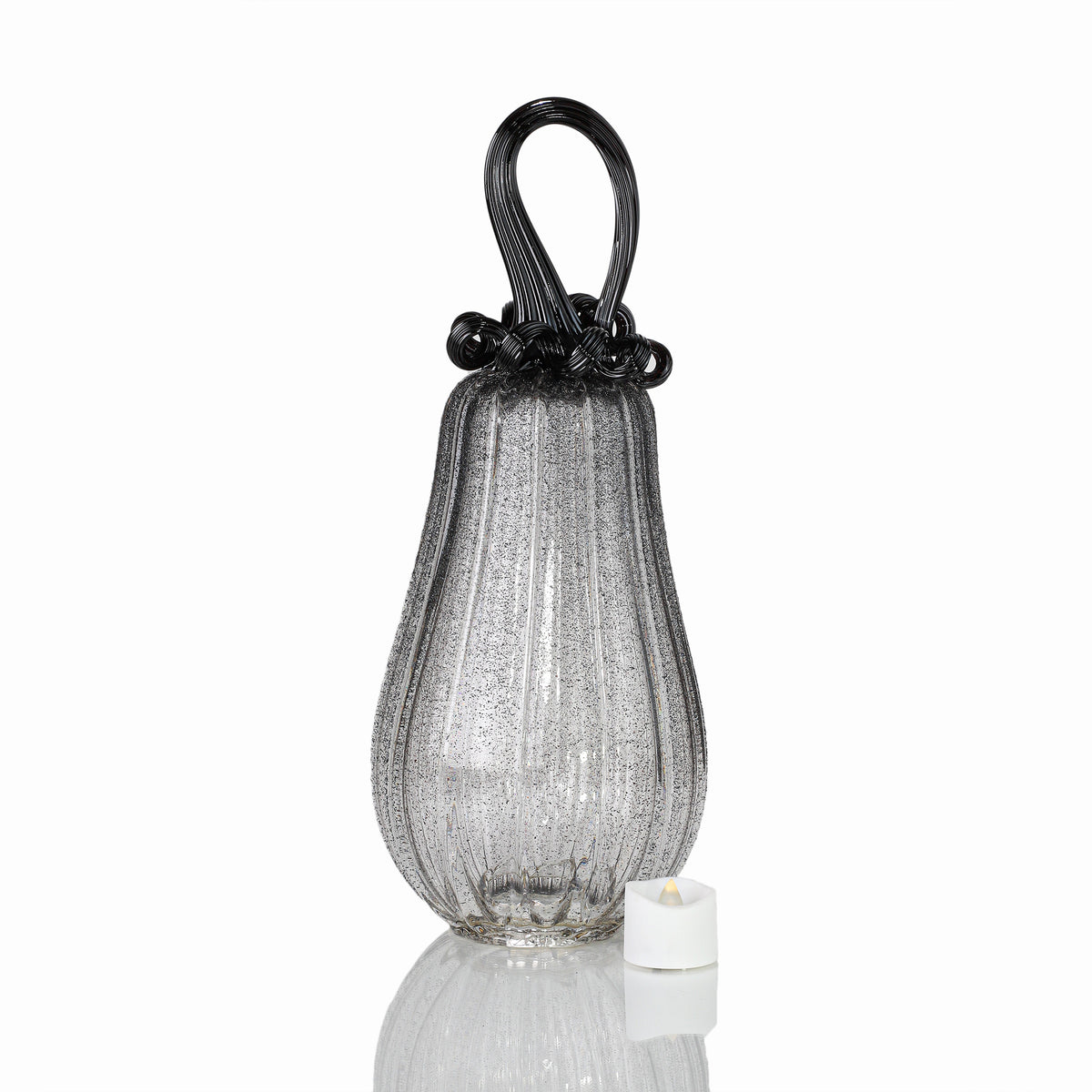 Nocturnal Mist Textured Pumpkin w/Tealight