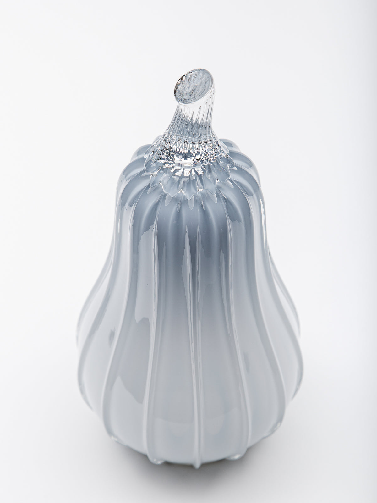 Periwinkle Glass Pumpkin w/Tealight