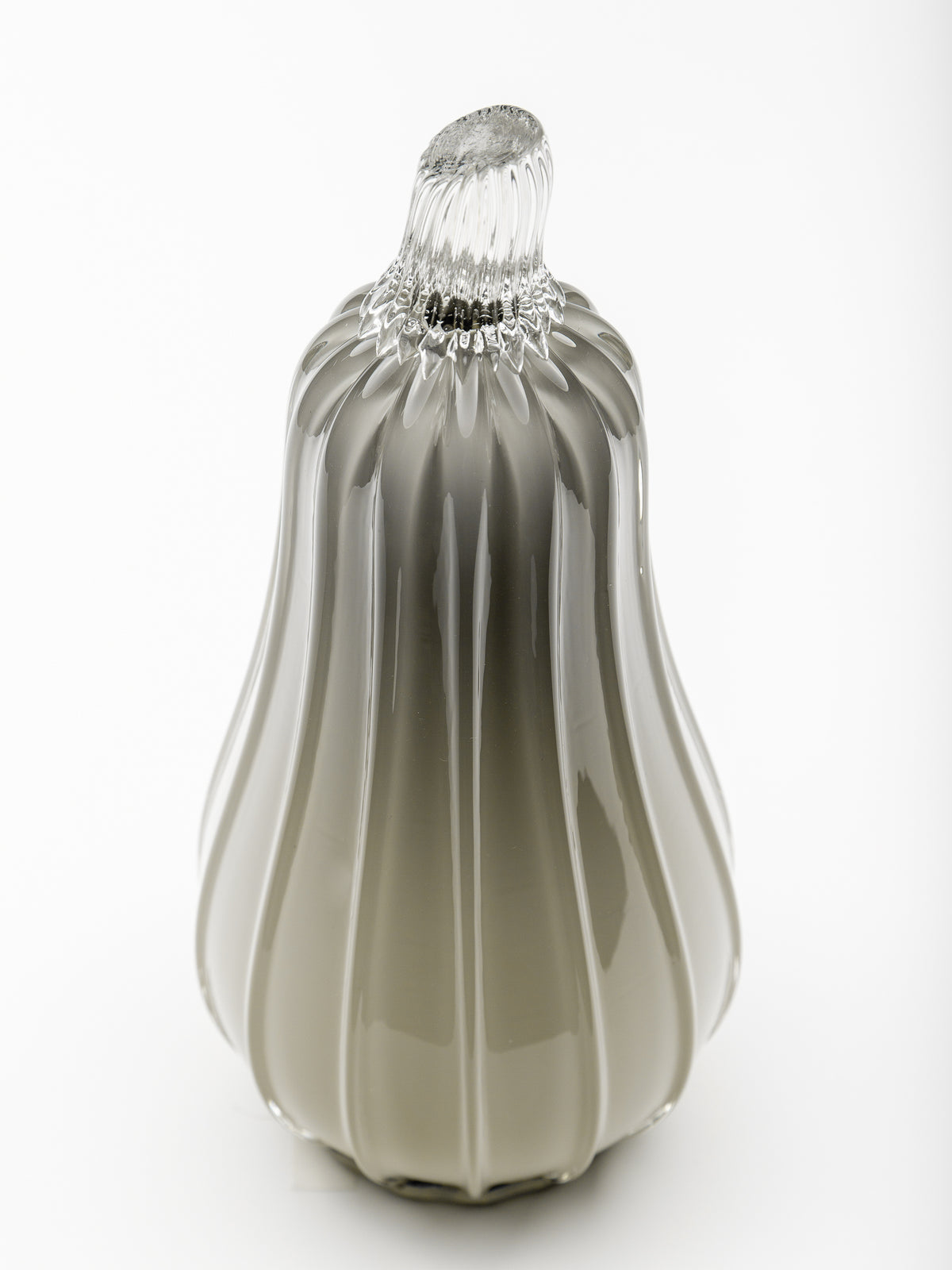 Overcast Glass Pumpkin w/Tealight