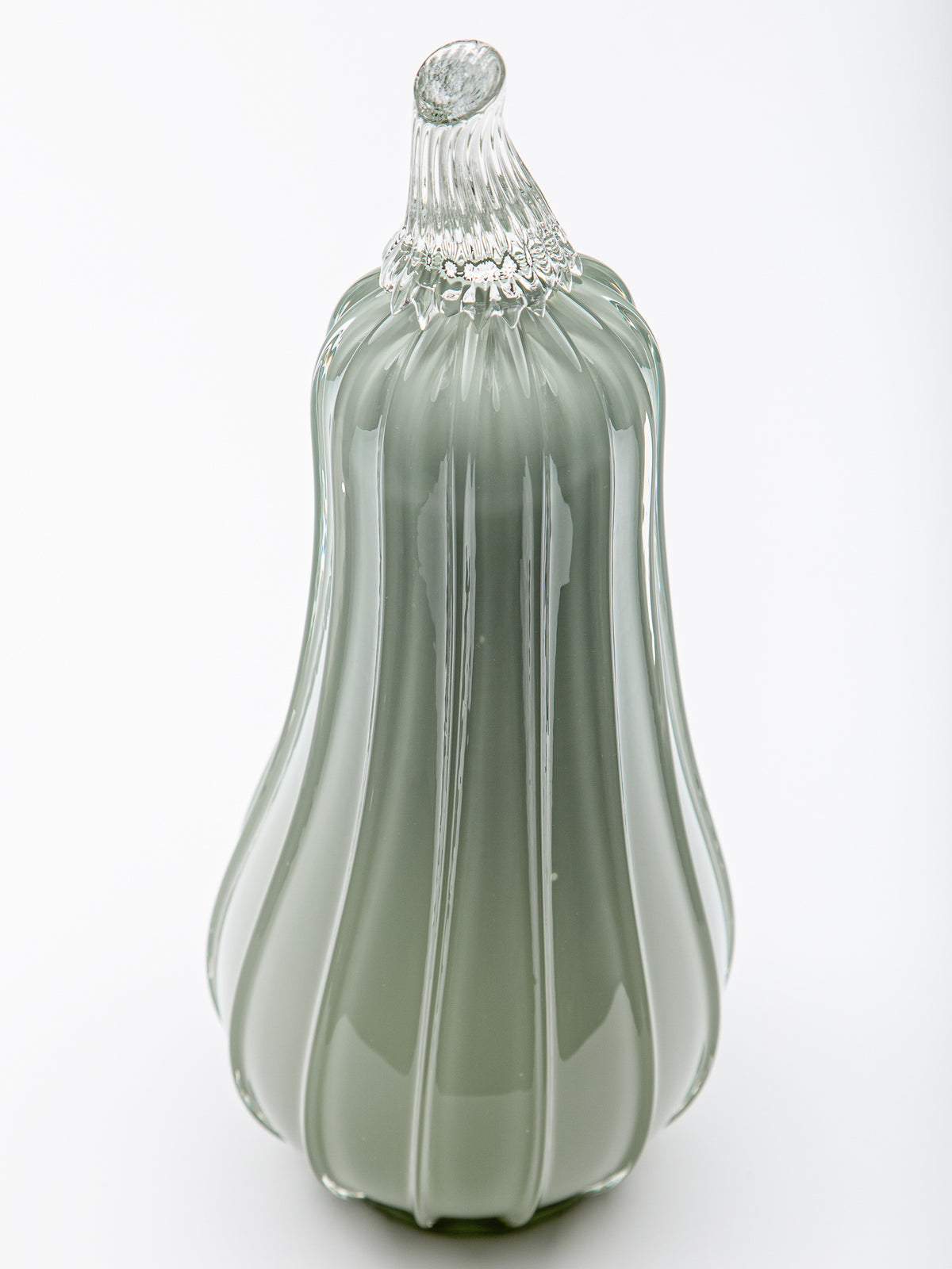 Spanish Moss Glass Pumpkin w/Tealight