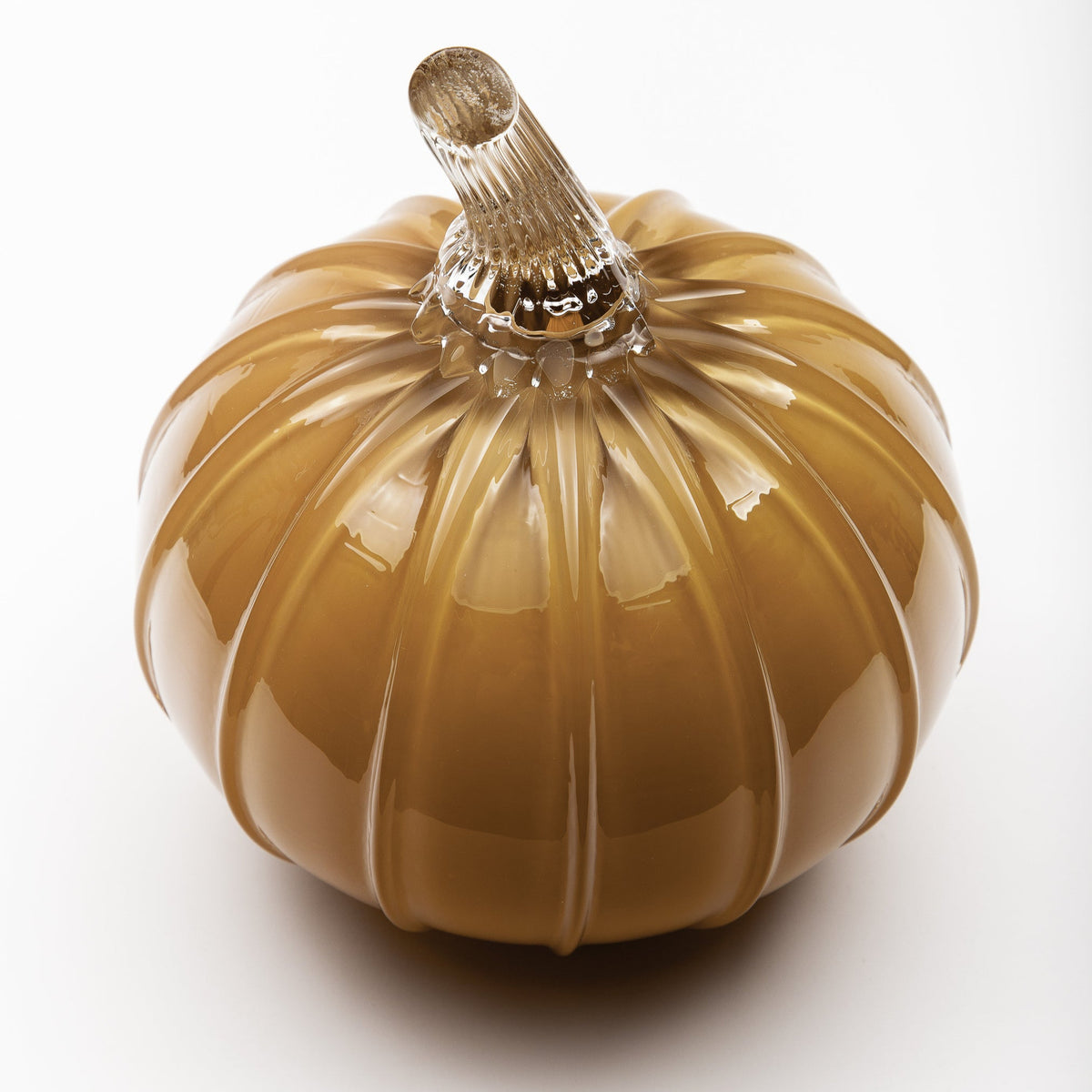 Wheat Glass Pumpkin w/Tealight