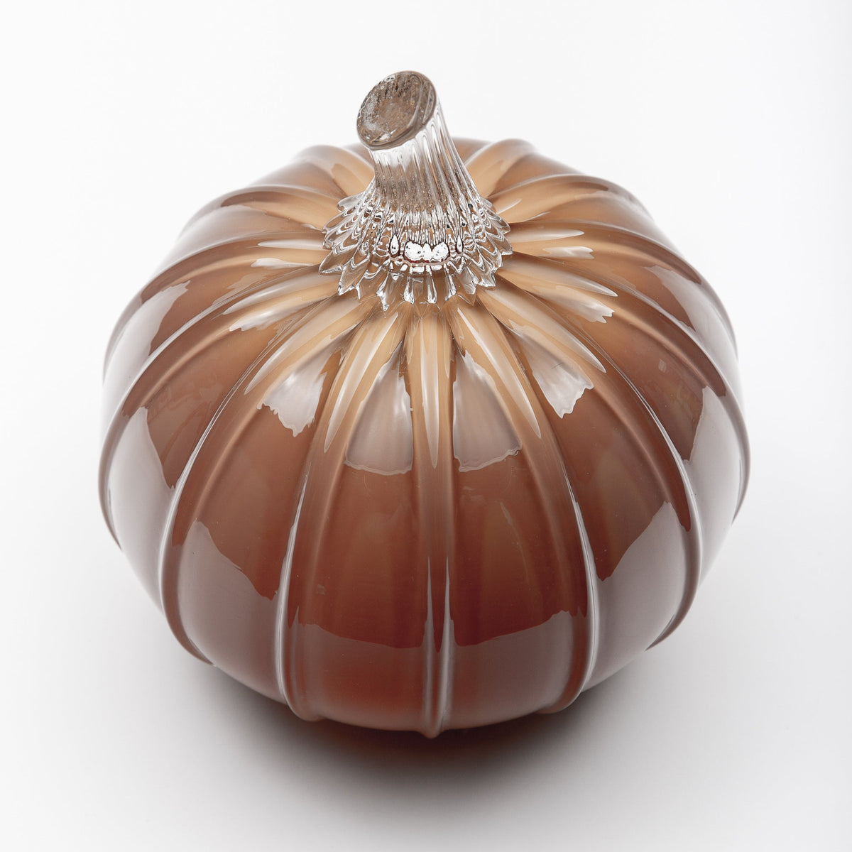 Moroccan Clay Glass Pumpkin w/Tealight