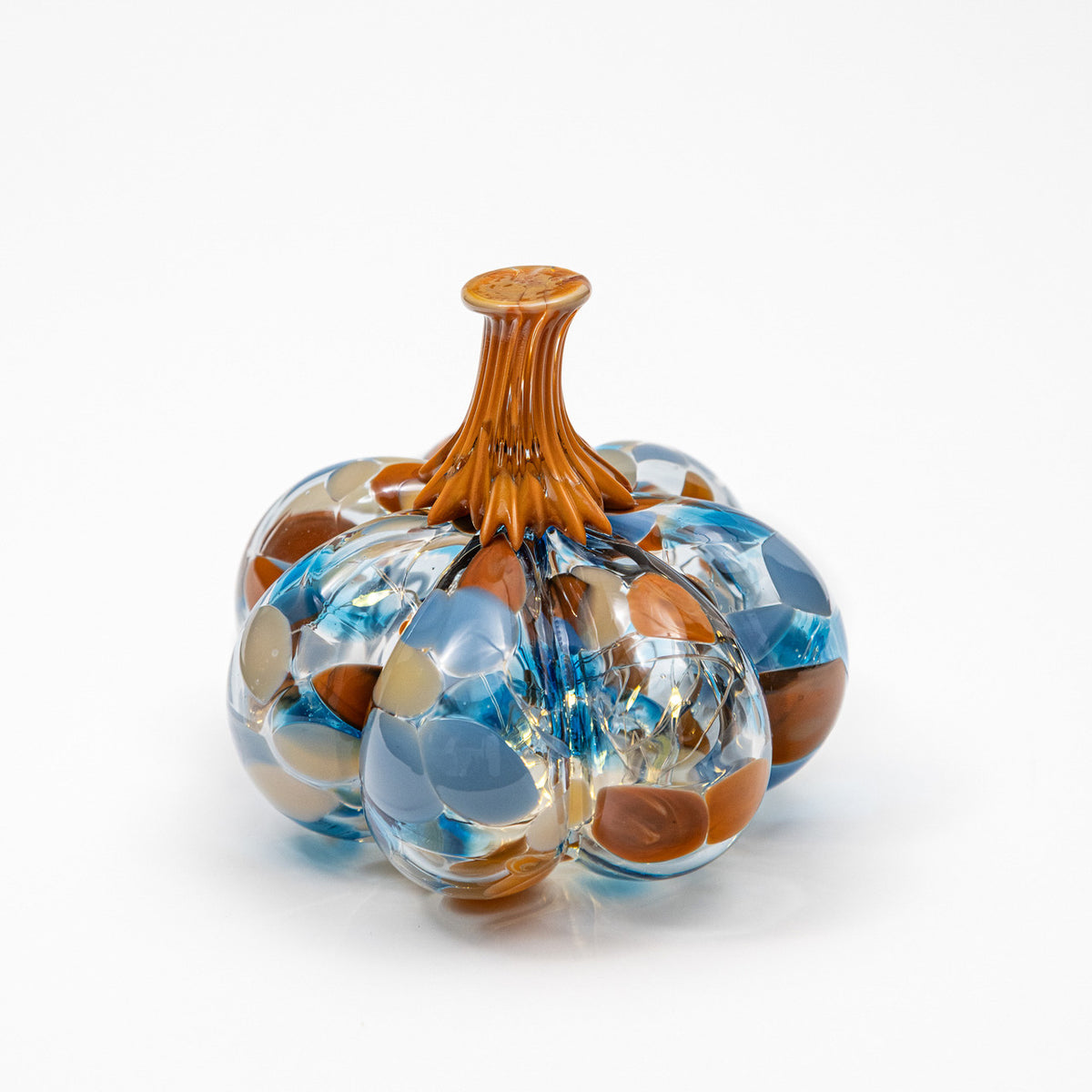 Lake, Fire &amp; Soot | Mini Organic | Handblown Glass Pumpkin