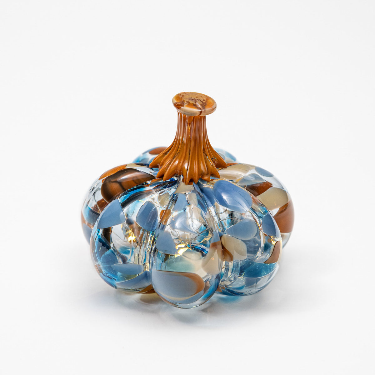 Lake, Fire &amp; Soot | Mini Organic | Handblown Glass Pumpkin