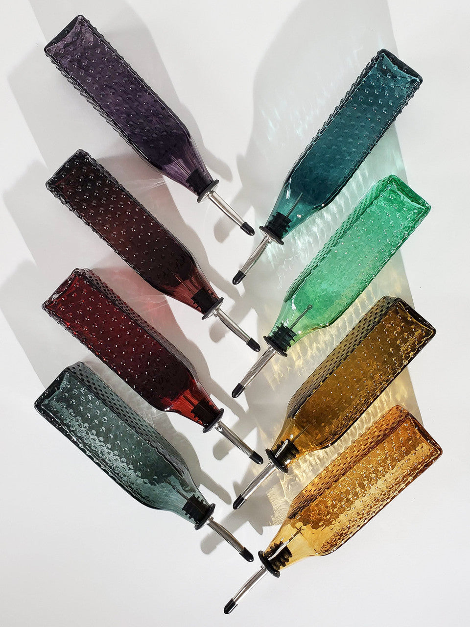Bordeaux Hobnail Handblown Bottle