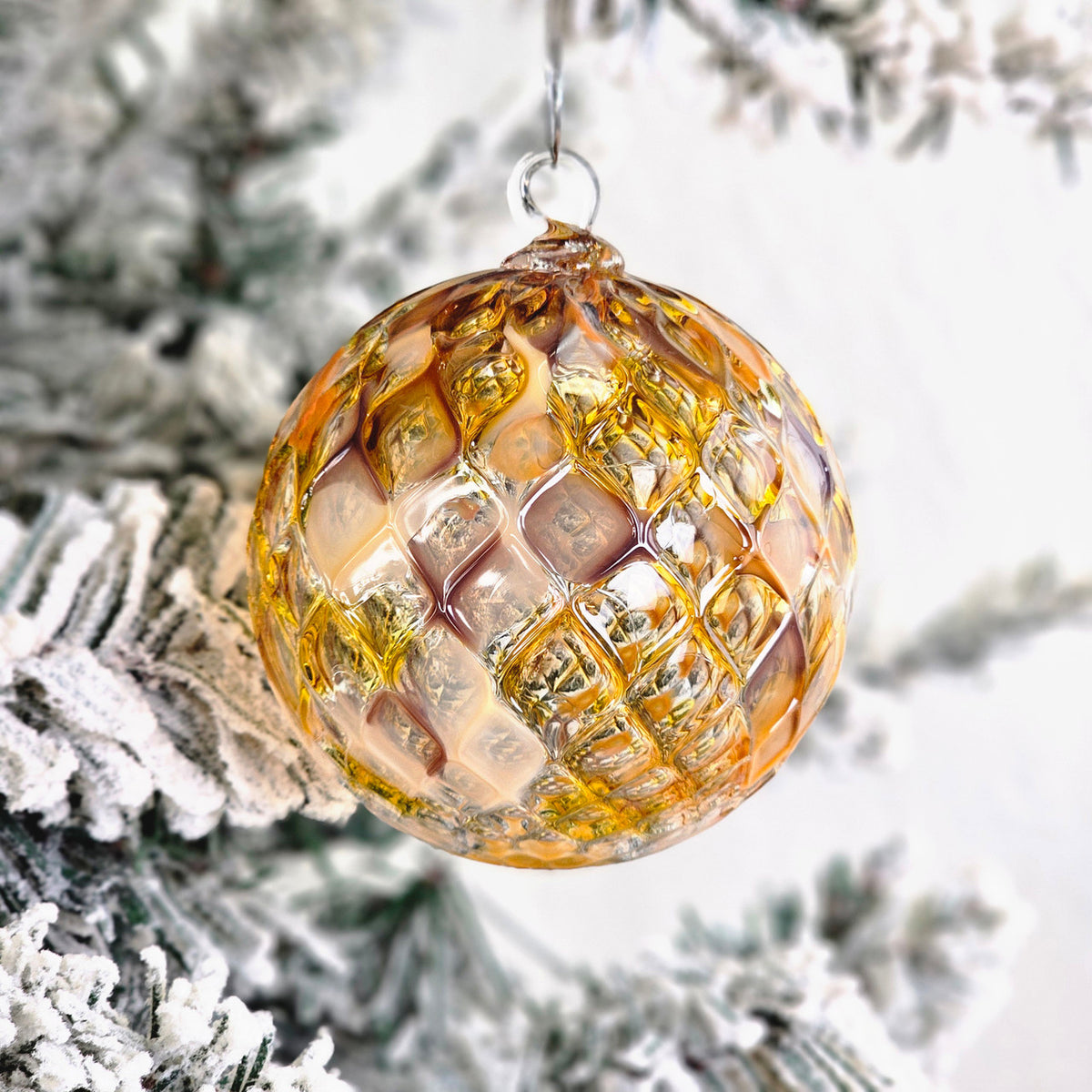 Orangevale, CA Handblown Glass Ornament