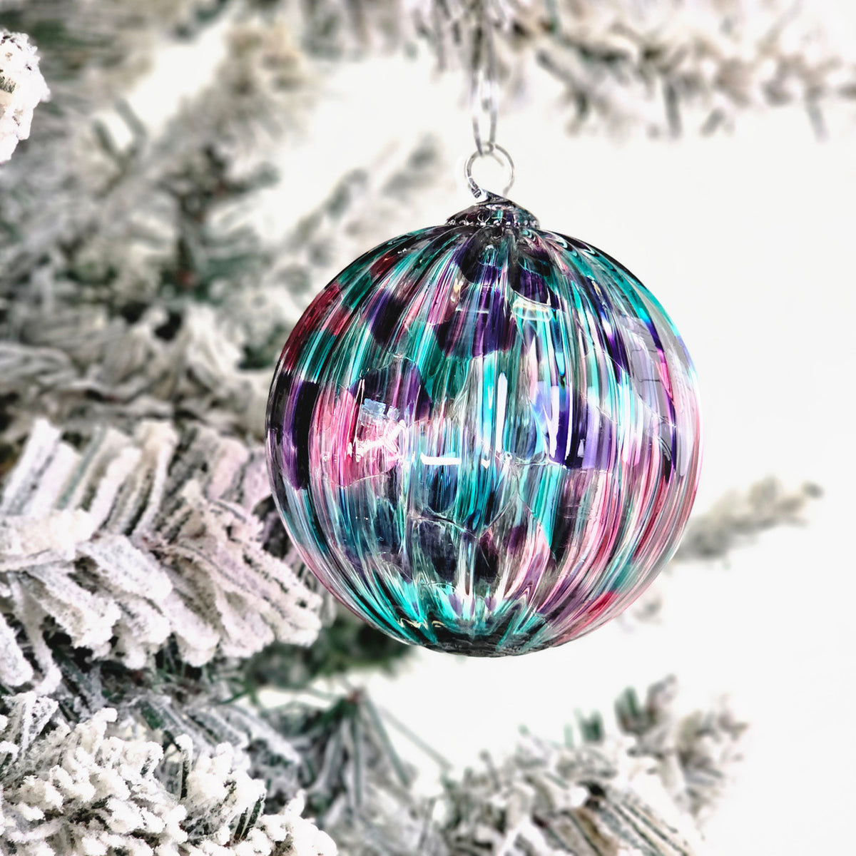 Holiday Sweater Handblown Glass Ornament