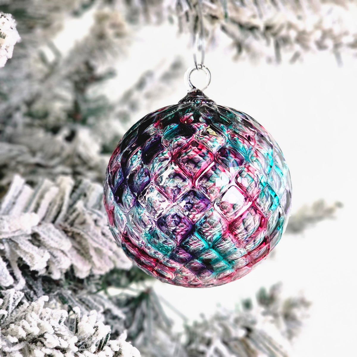 Holiday Sweater Handblown Glass Ornament
