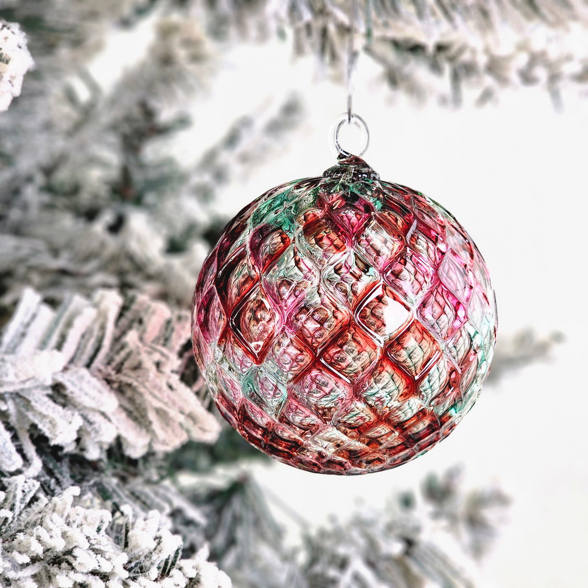 Mrs. Claus Handblown Glass Ornament