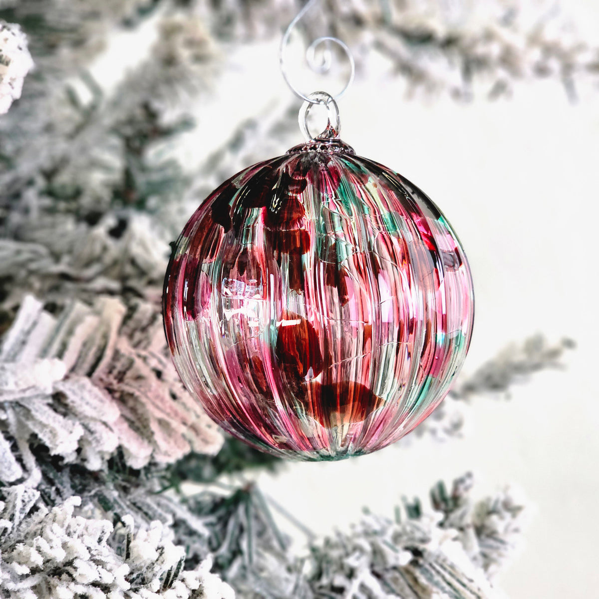 Mrs. Claus Handblown Glass Ornament