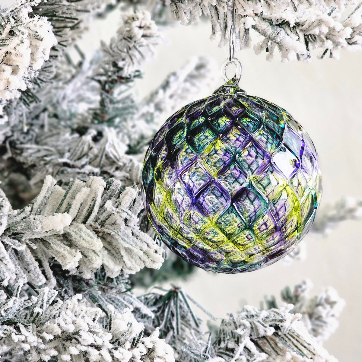 Elves Play Handblown Glass Ornament