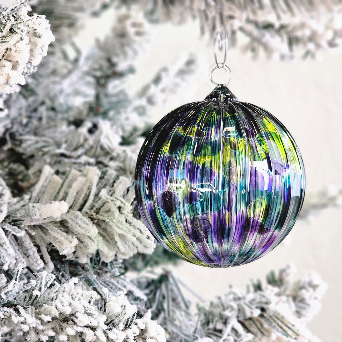 Elves Play Handblown Glass Ornament