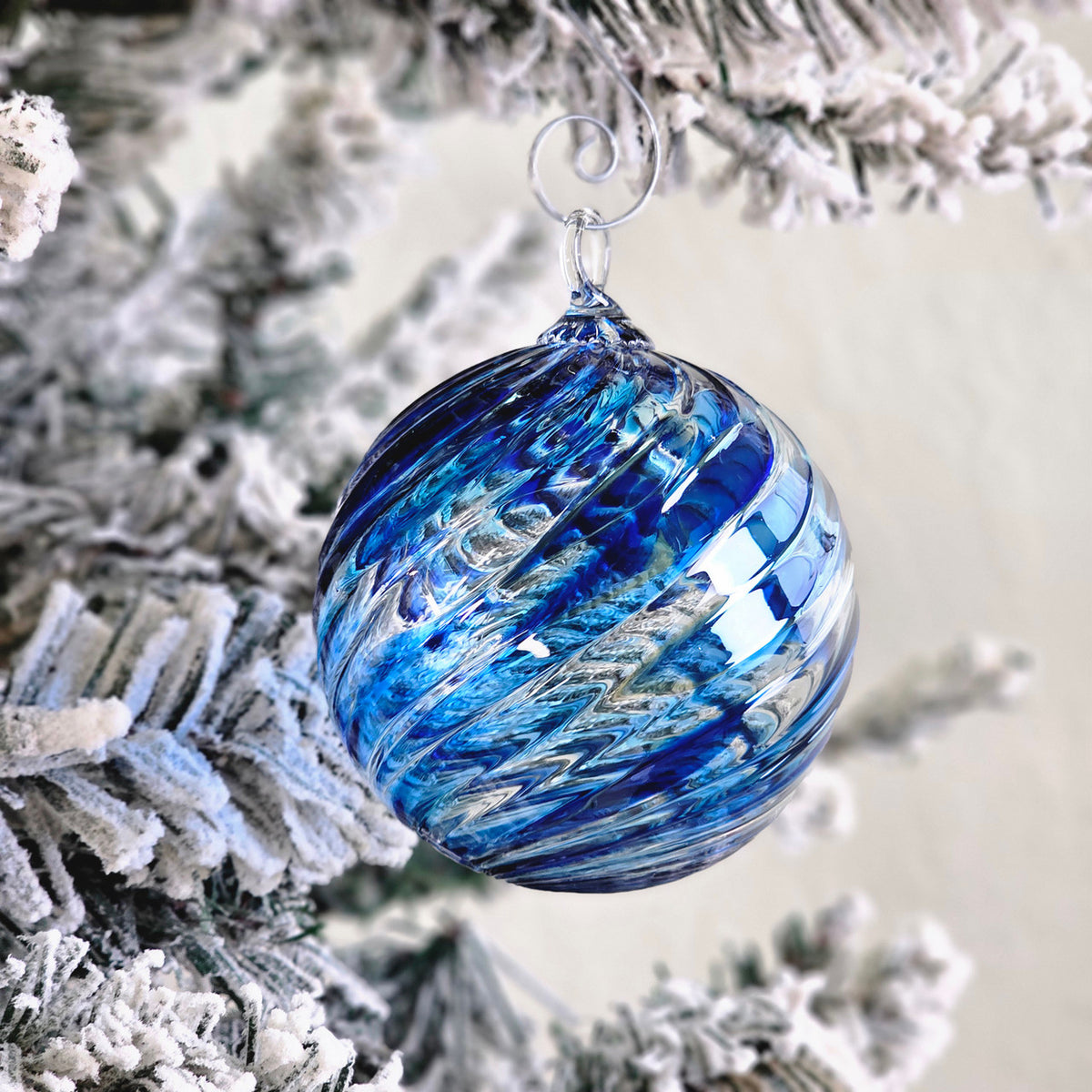 Arctic Chill Handblown Glass Ornament