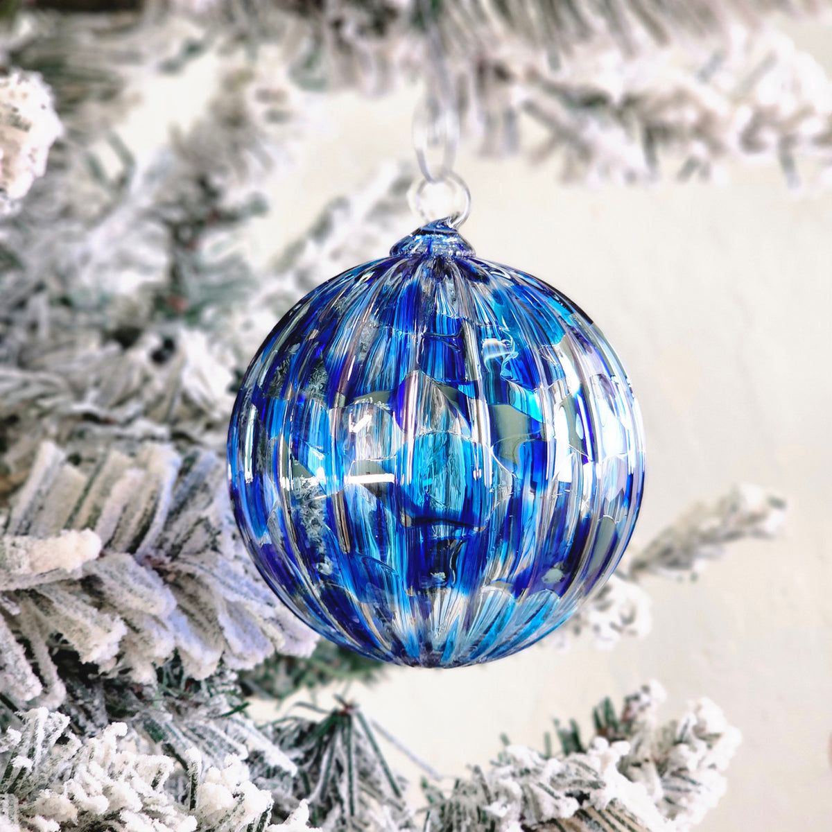 Arctic Chill Handblown Glass Ornament