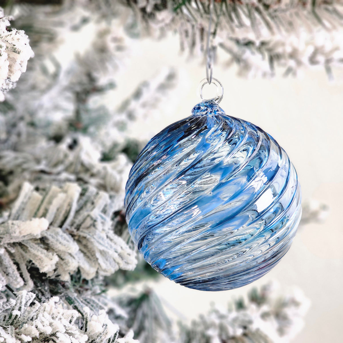 Mount Shasta, CA Handblown Glass Ornament