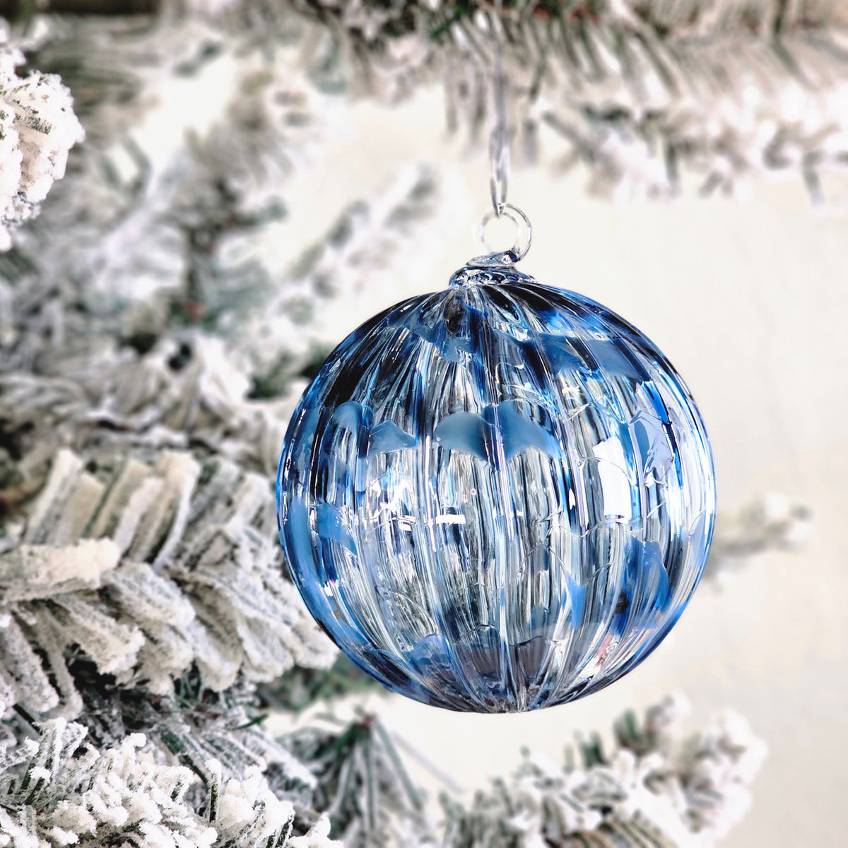 Mount Shasta, CA Handblown Glass Ornament