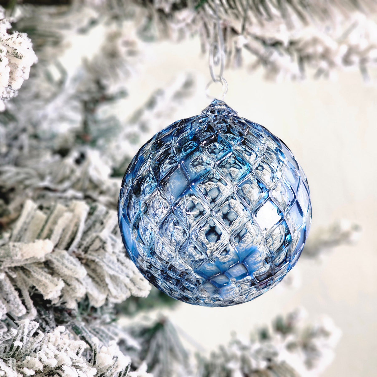 Mount Shasta, CA Handblown Glass Ornament