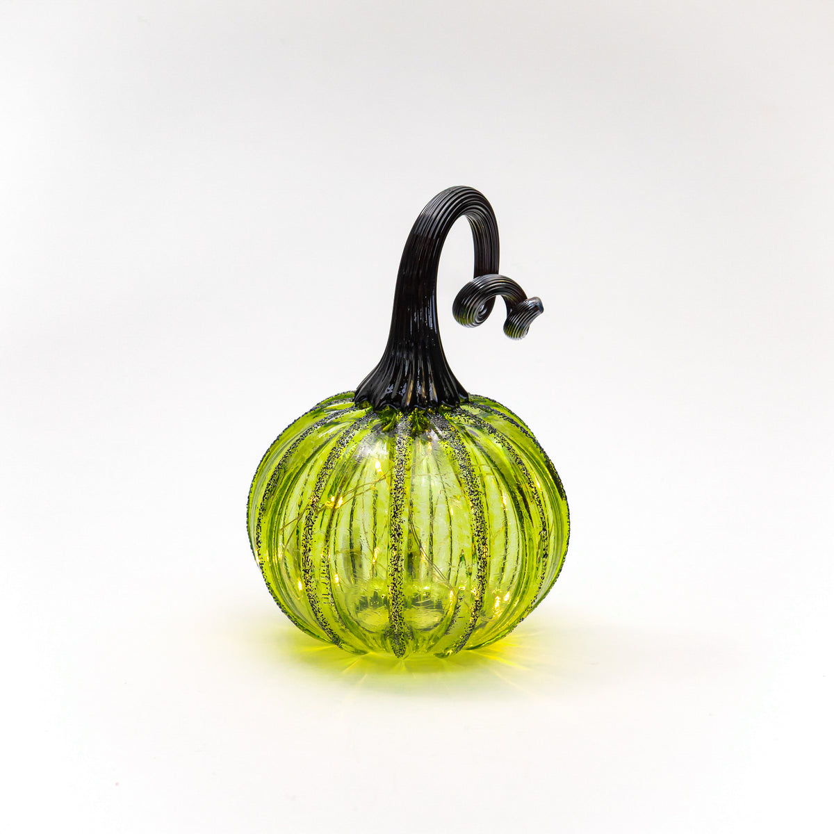 Chartreuse Elixir Glass Pumpkin w/Tealight