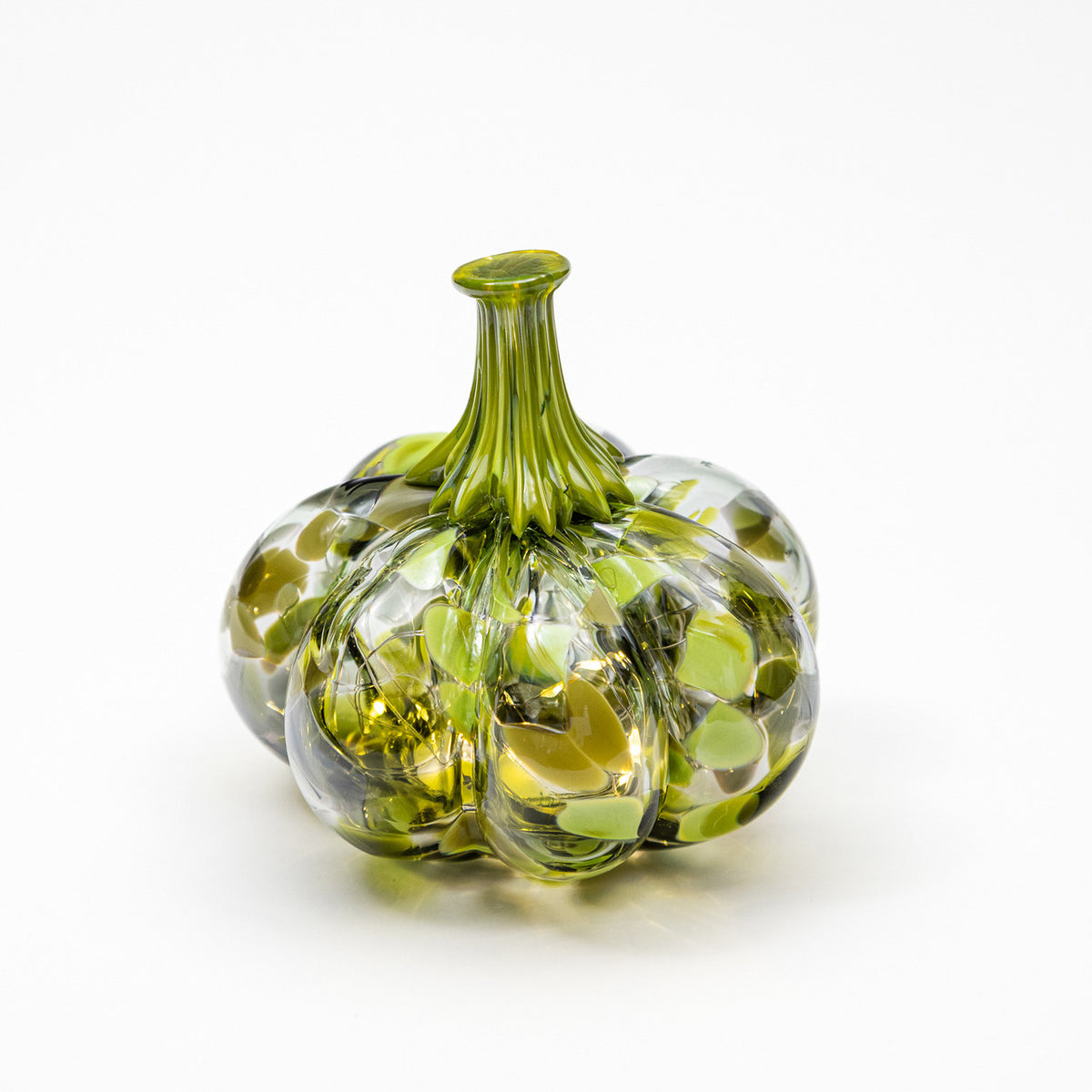 Fern &amp; Vine | Mini Organic | Handblown Glass Pumpkin