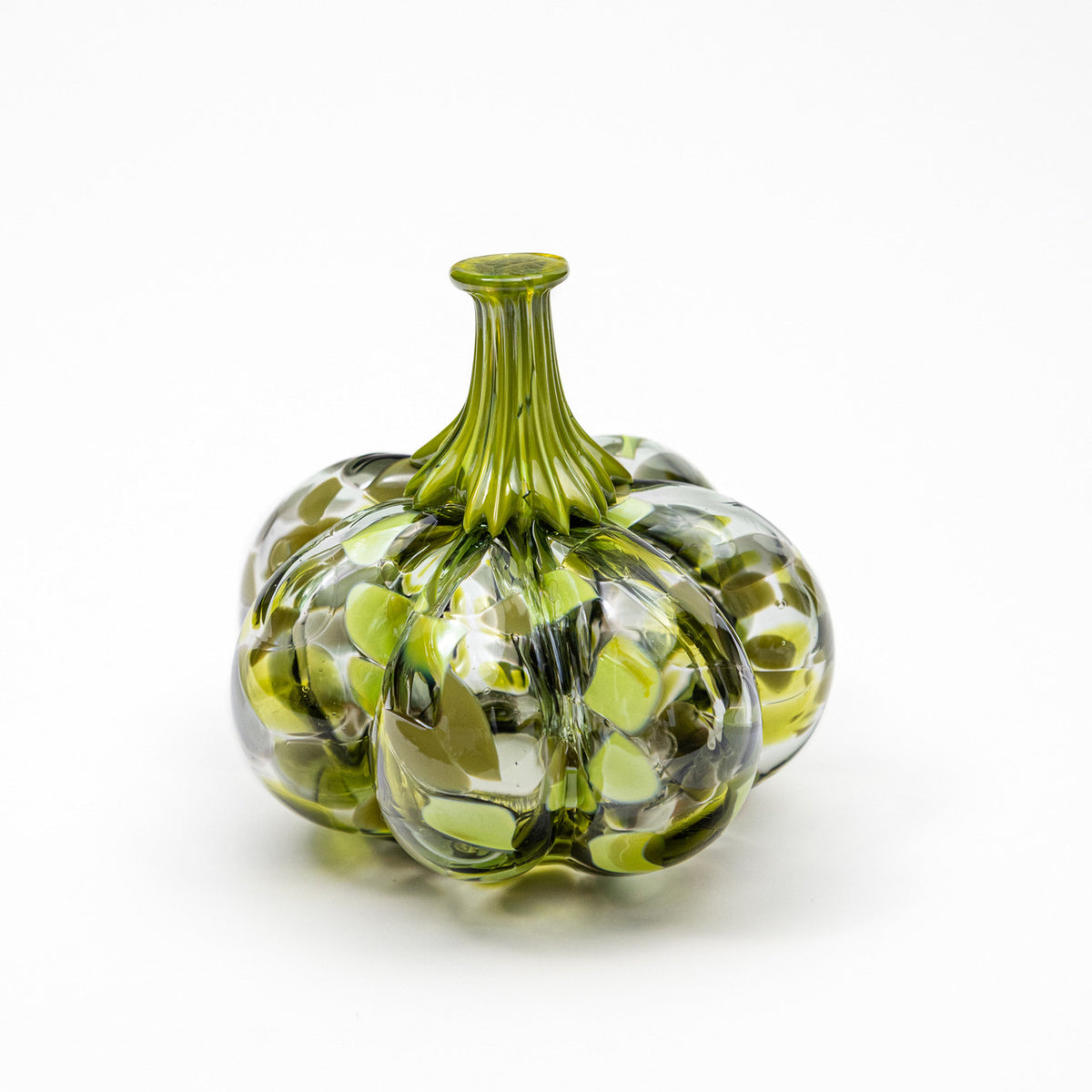 Fern &amp; Vine | Mini Organic | Handblown Glass Pumpkin