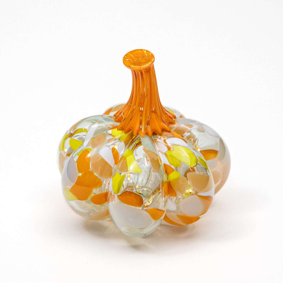 Linen &amp;  Loquat | Mini Organic | Handblown Glass Pumpkin