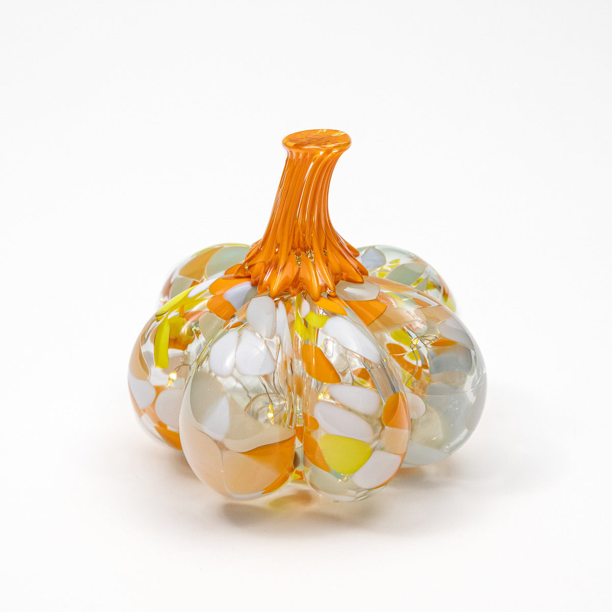 Linen &amp;  Loquat | Mini Organic | Handblown Glass Pumpkin