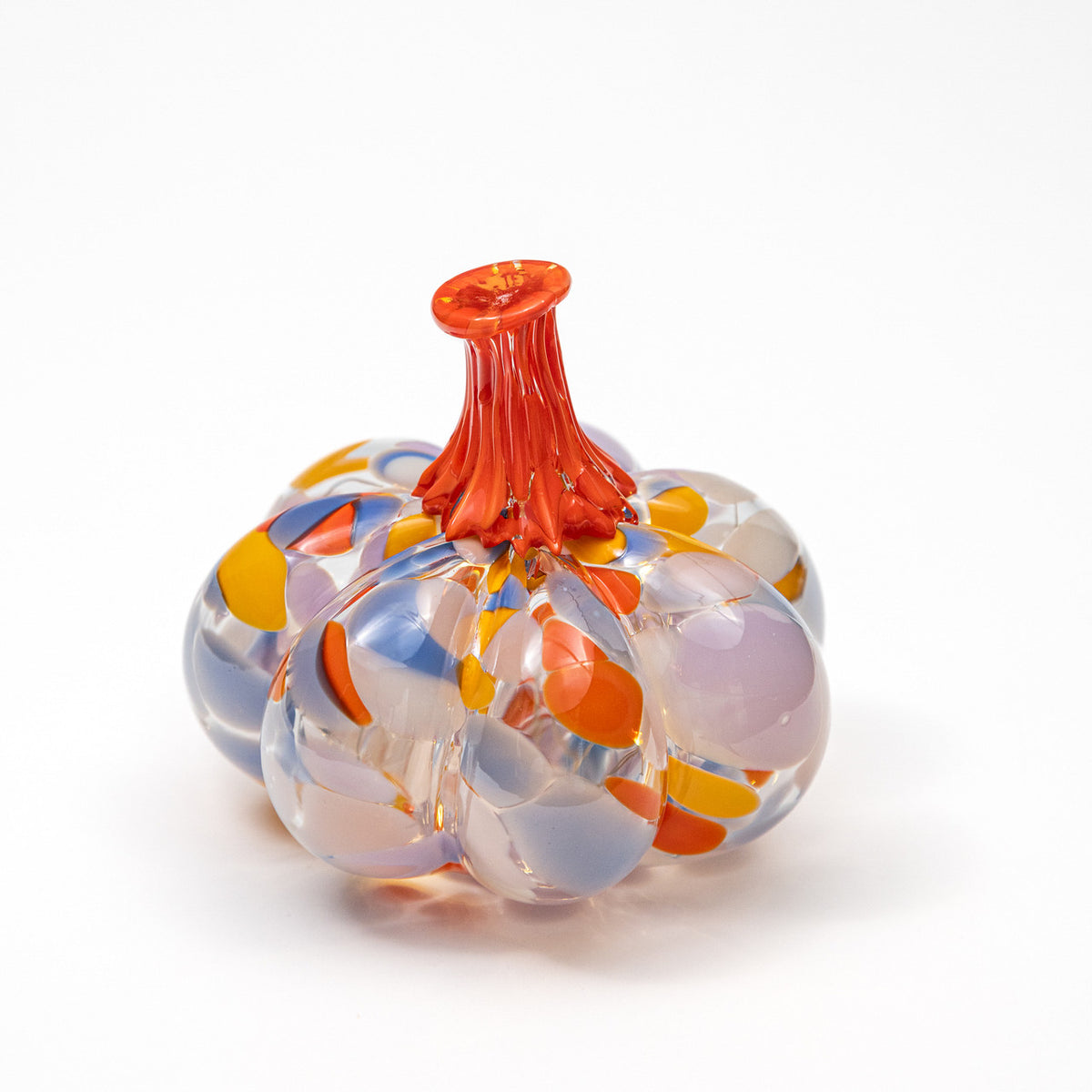 Petal Parade | Mini Organic | Handblown Glass Pumpkin