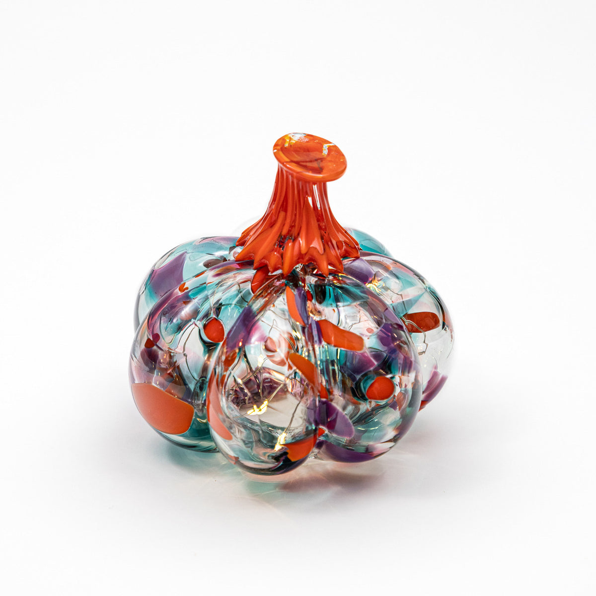 Petals &amp; Koi Ponds | Mini Organic | Handblown Glass Pumpkin