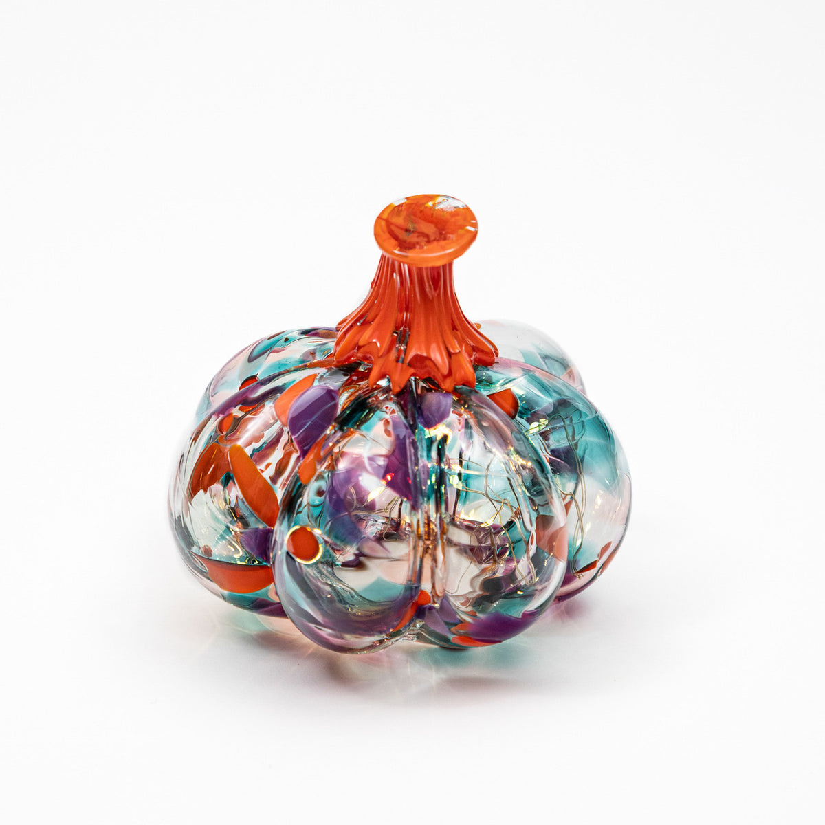 Petals &amp; Koi Ponds | Mini Organic | Handblown Glass Pumpkin