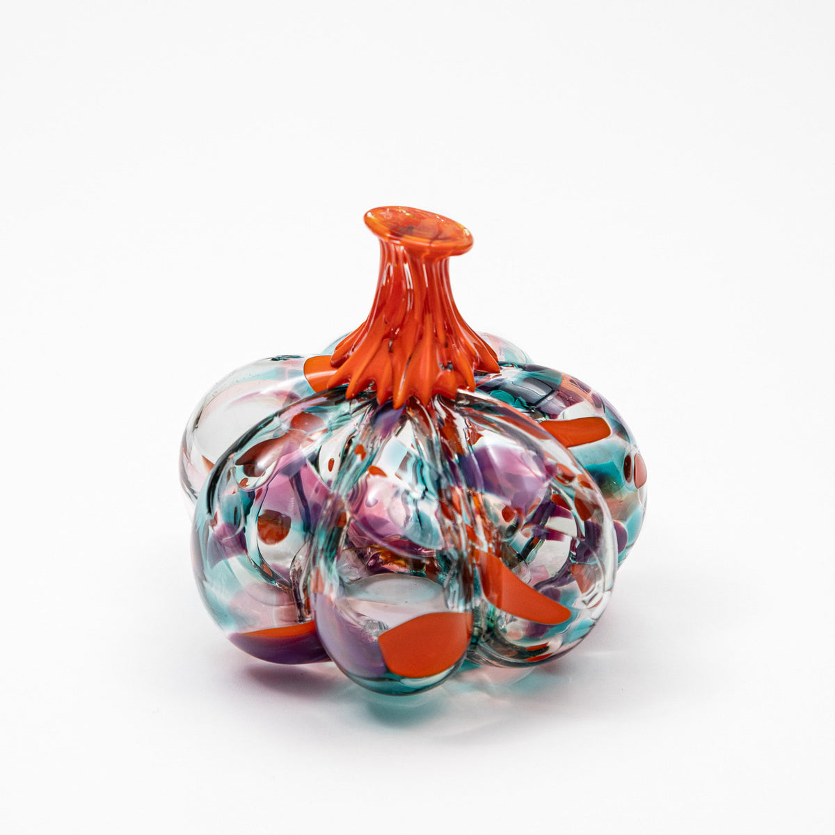 Petals &amp; Koi Ponds | Mini Organic | Handblown Glass Pumpkin