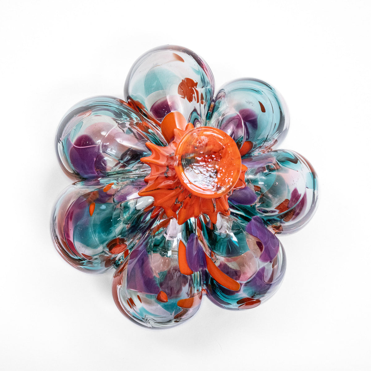 Petals &amp; Koi Ponds | Mini Organic | Handblown Glass Pumpkin