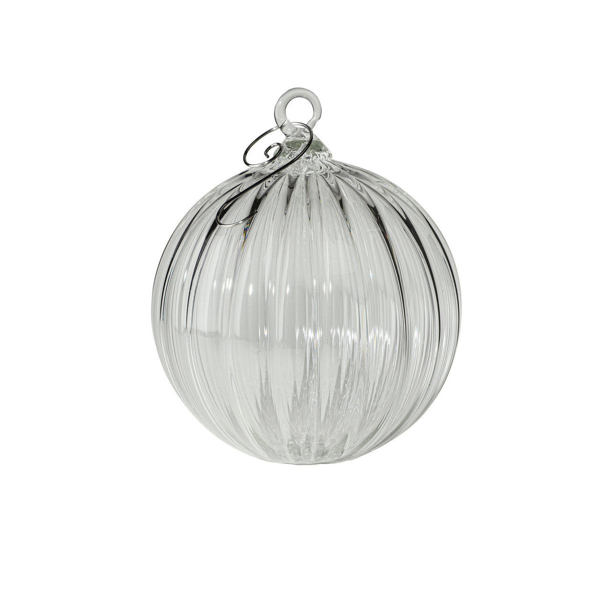 Clear Handblown Glass Ornament