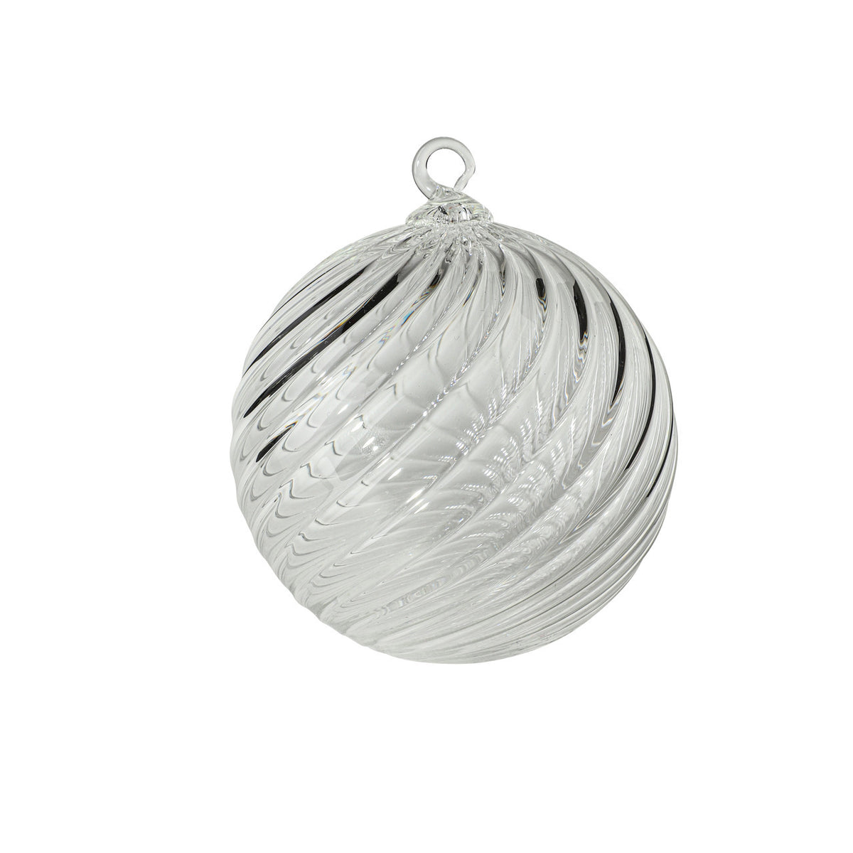 Clear Handblown Glass Ornament