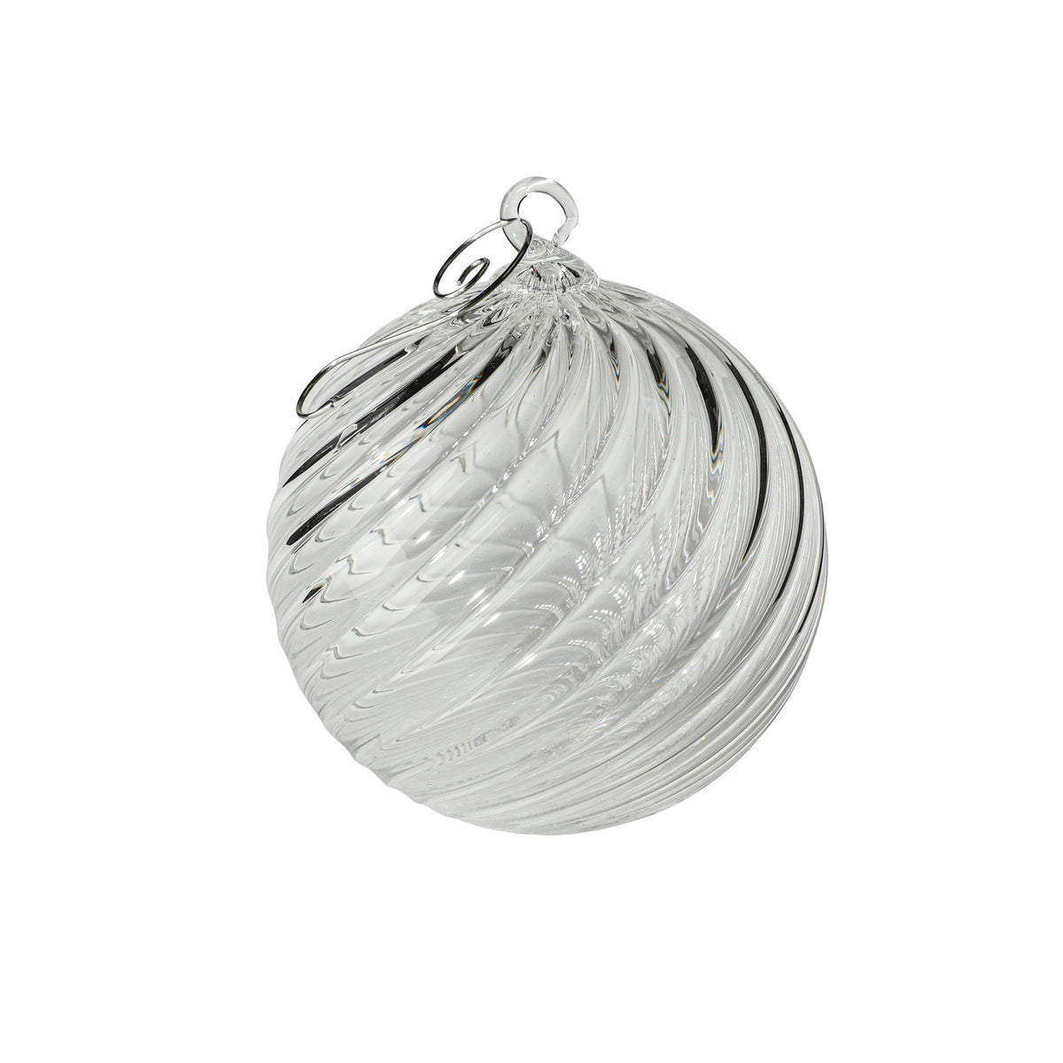 Clear Handblown Glass Ornament