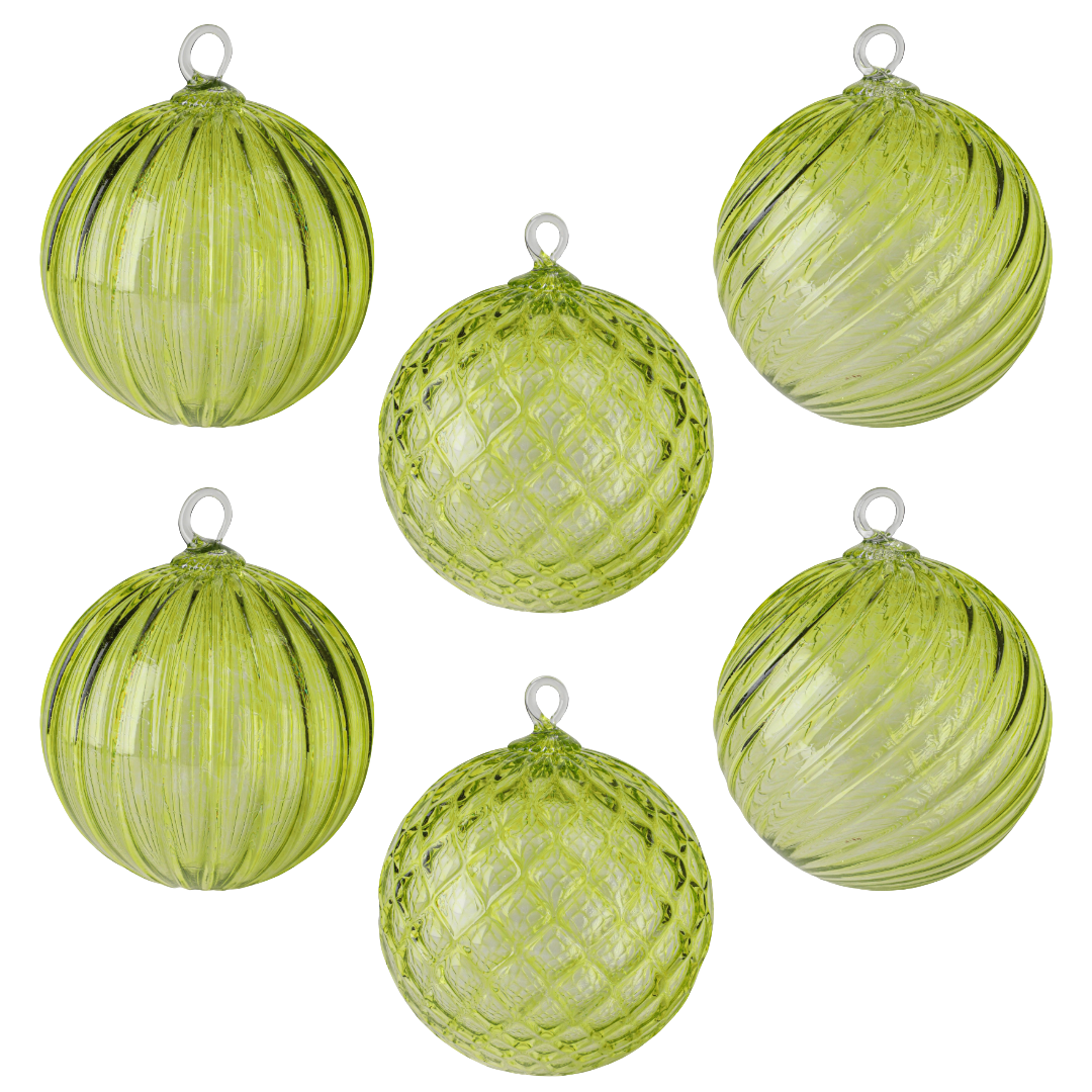 Lime Handblown Glass Ornament