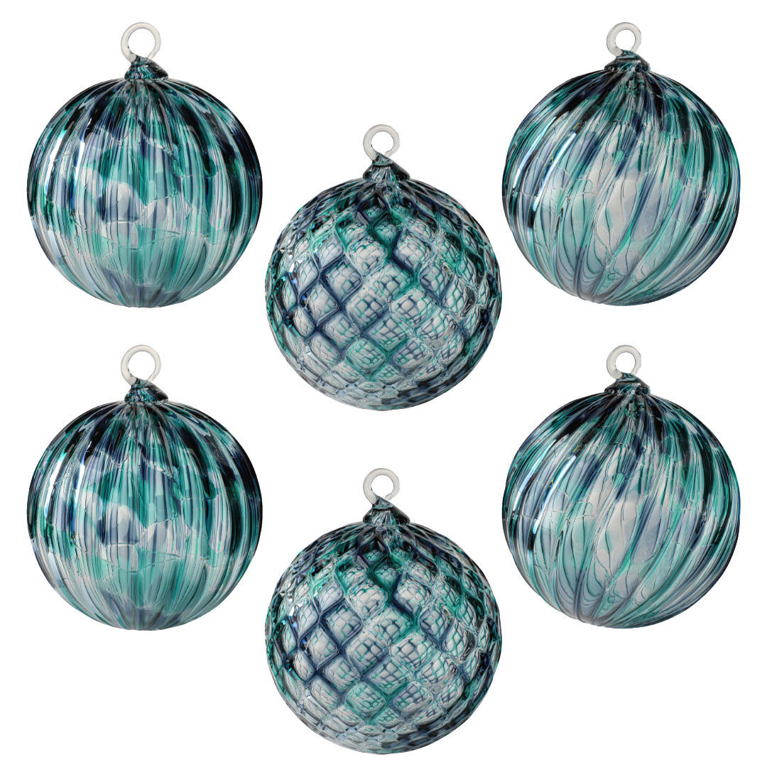 Blue Spruce Handblown Glass Ornament