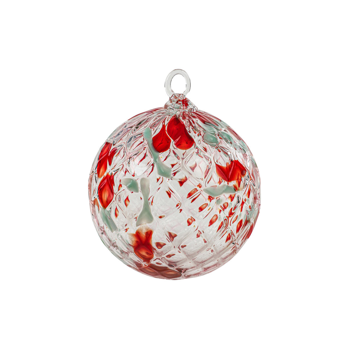 Candy Cane Handblown Glass Ornament