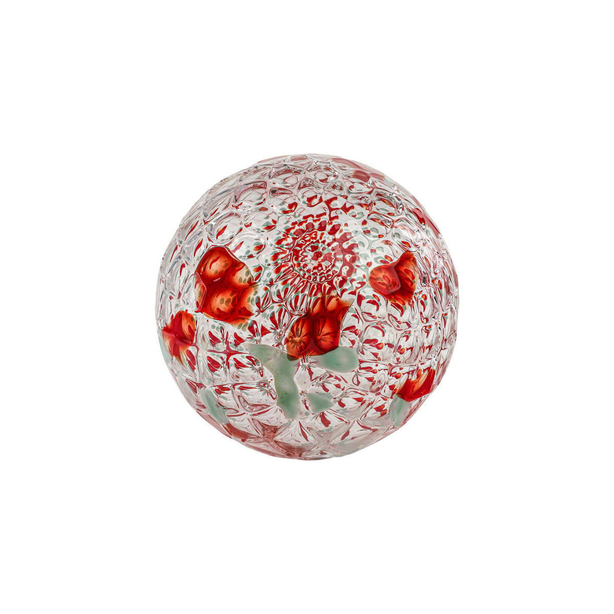 Candy Cane Handblown Glass Ornament