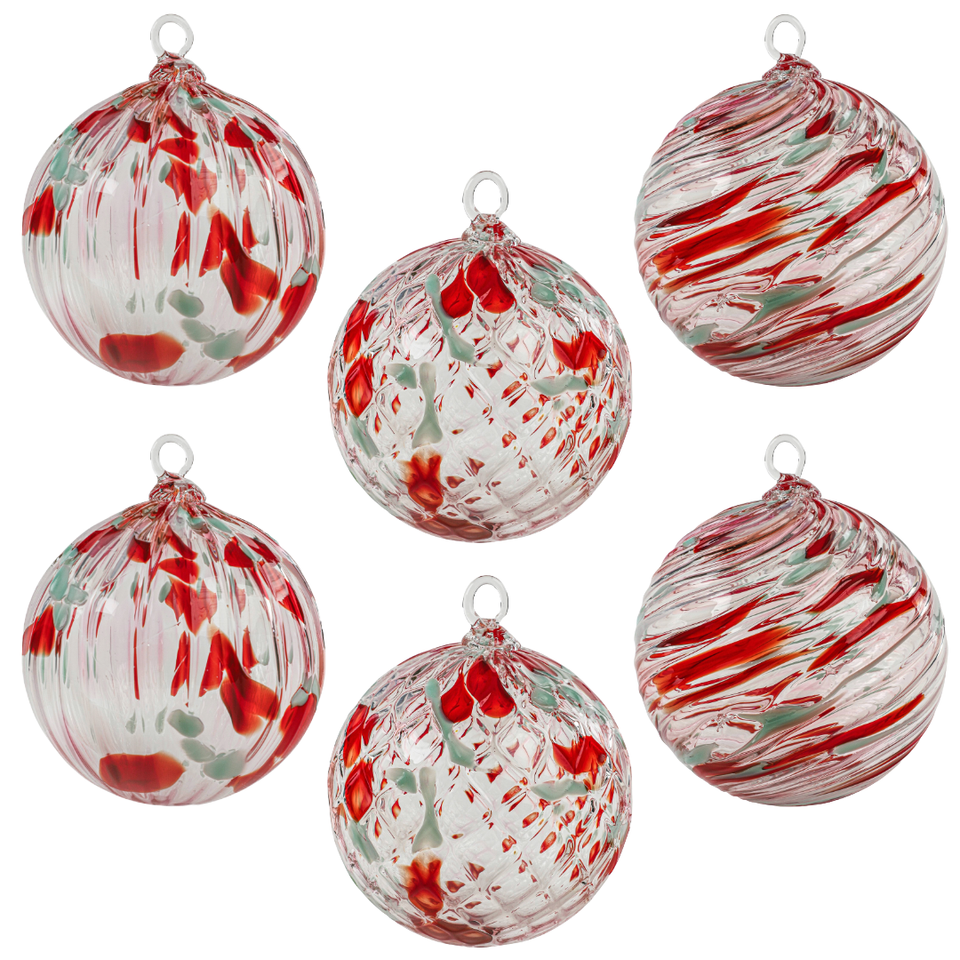 Candy Cane Handblown Glass Ornament