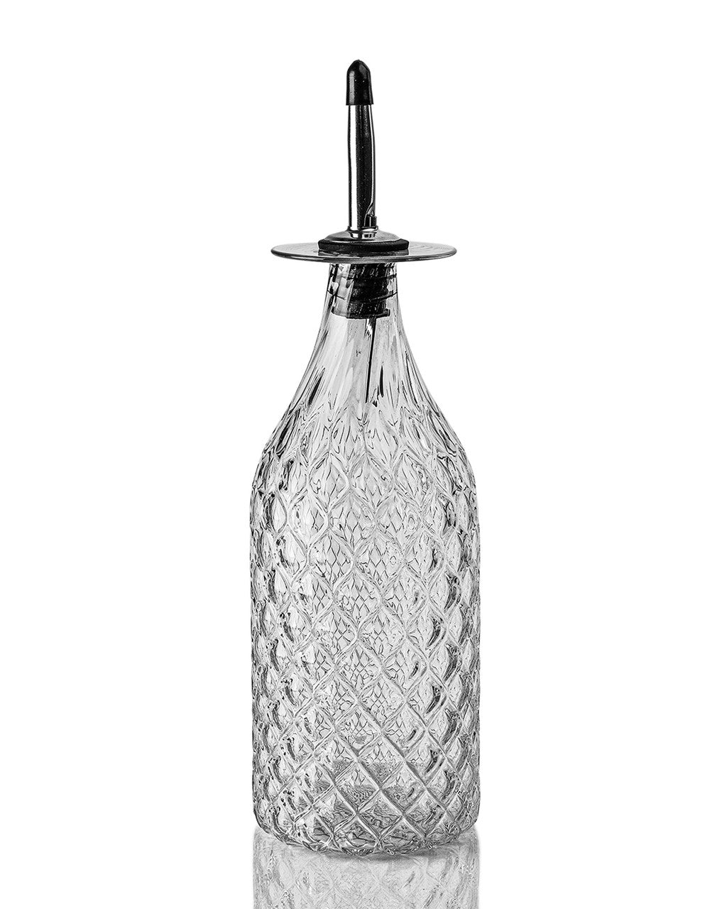 Clear Diamond Cut Bottle