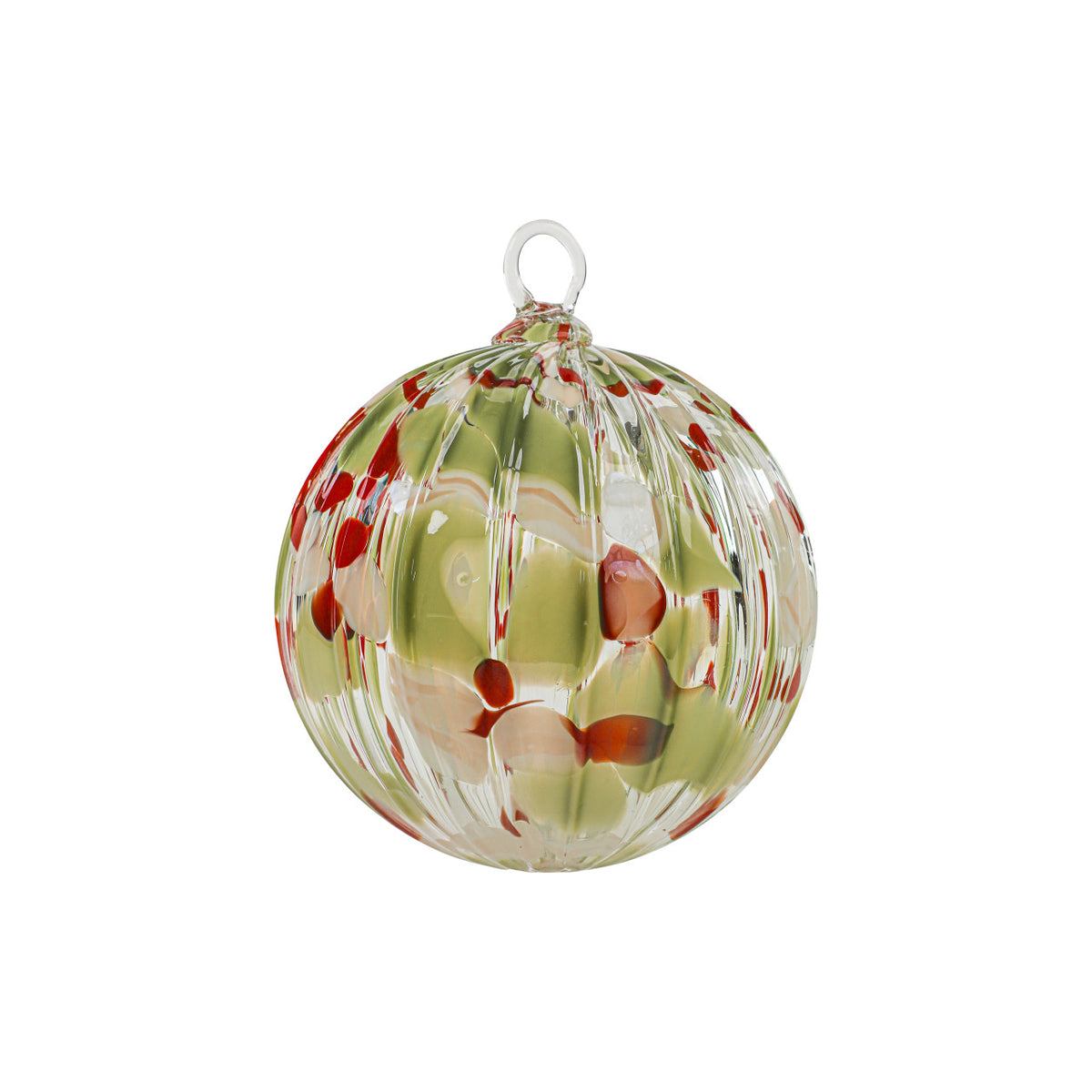 Cypress &amp; Cranberry Handblown Glass Ornament