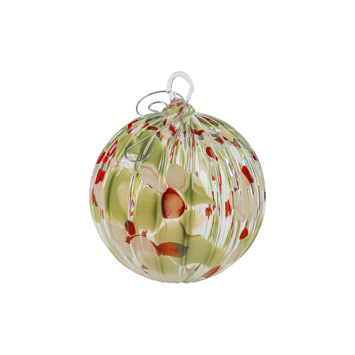 Cypress &amp; Cranberry Handblown Glass Ornament