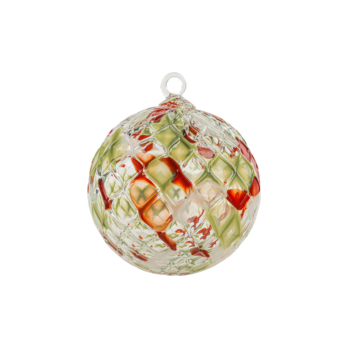Cypress &amp; Cranberry Handblown Glass Ornament